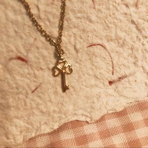 Little key dainty gold necklace